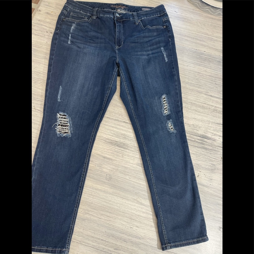 Melissa McCarthy Seven7 Dark Blue Skinny Jeans